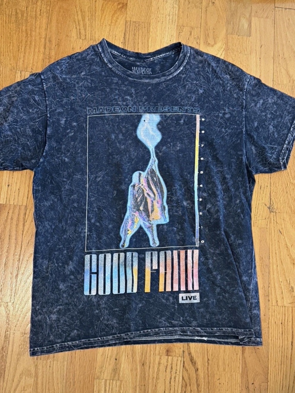 Madeon Good Faith Live Acid Wash T Shirt Medium EDM DJ Concert Merch Graphic